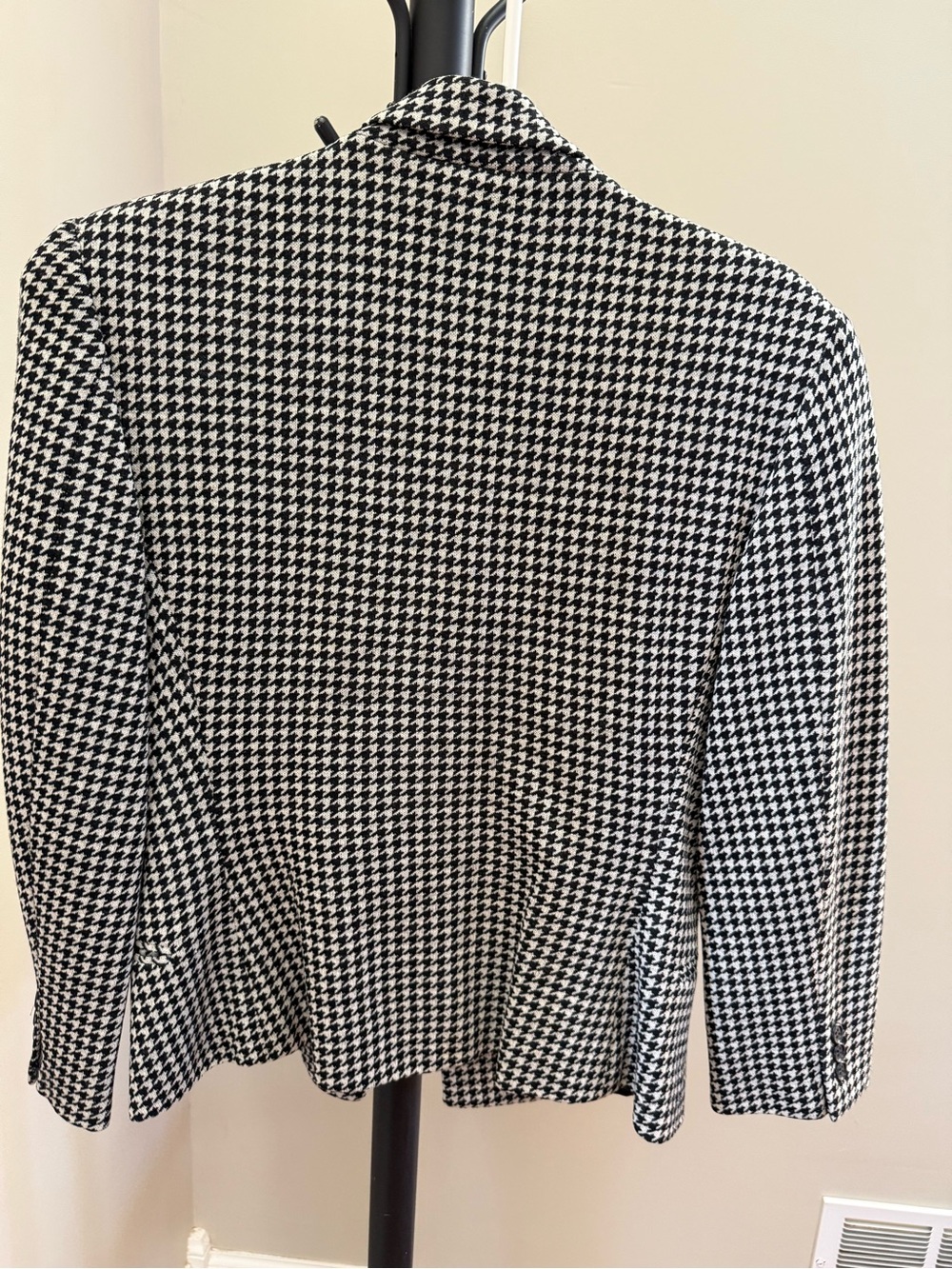 Vintage Perry Ellis Black & White Houndstooth Blazer - Picture 6 of 6